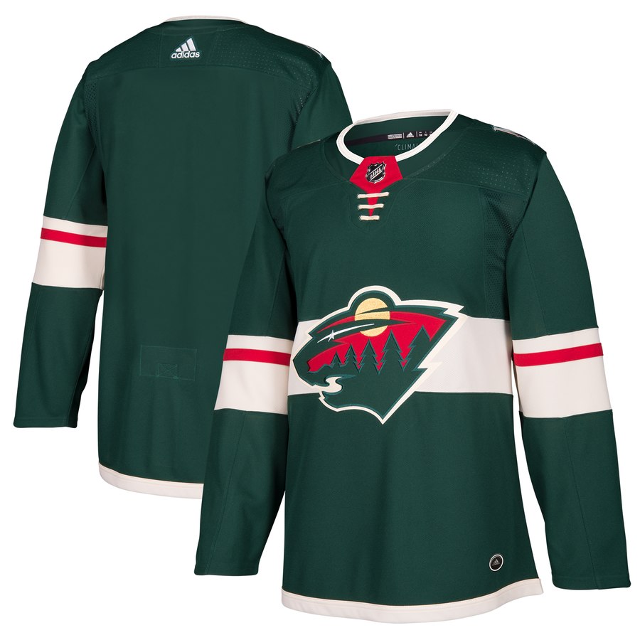 Men's Adidas Minnesota Wild Green Stitched NHL Jersey